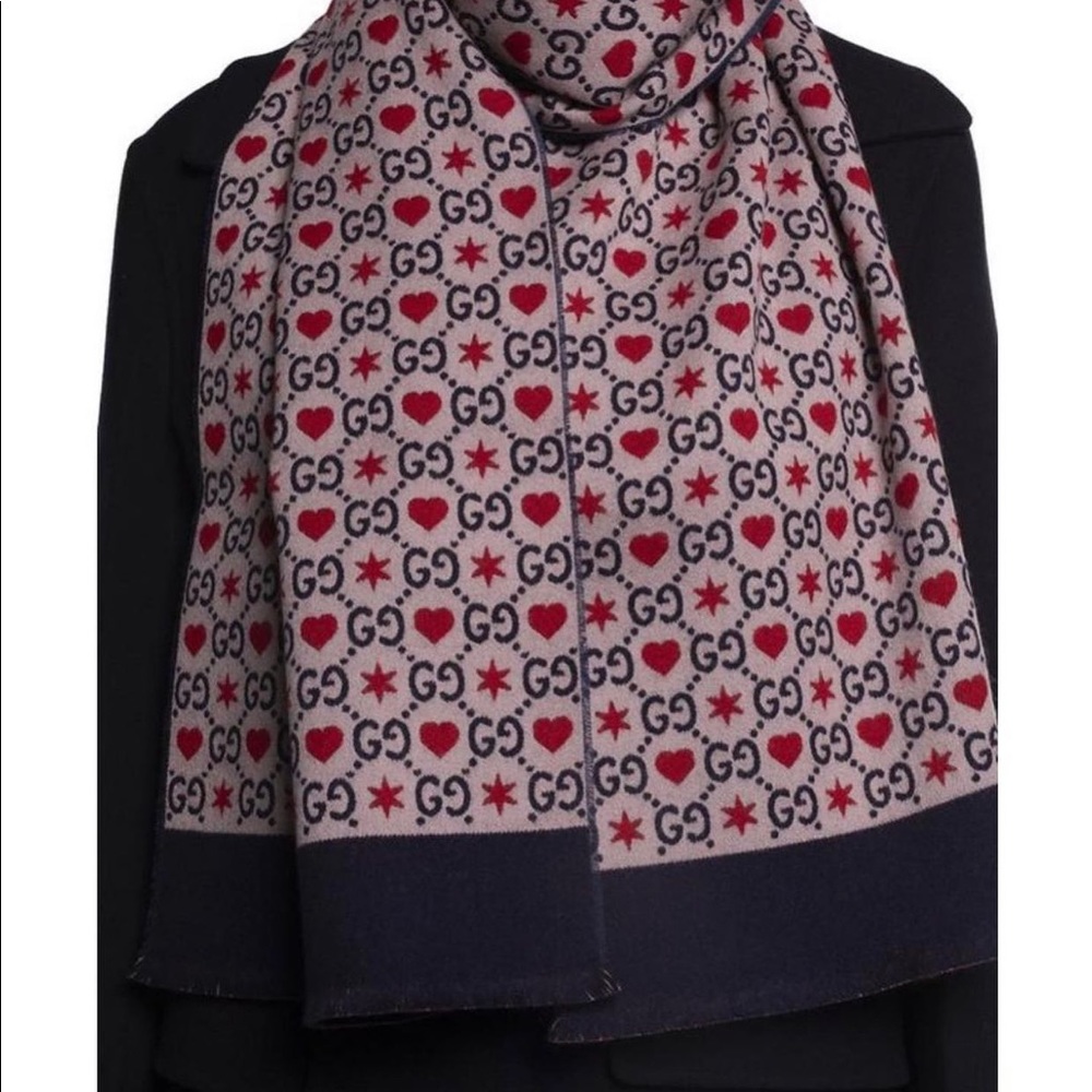 ♥️Great Valentine's Day 💝 GUCCI GG & heart scarf ❤️⭐️